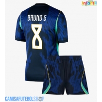 Camisa de time de futebol Brasil Bruno Guimaraes #8 Replicas 2º Equipamento Infantil Mundo 2026 Manga Curta (+ Calças curtas)